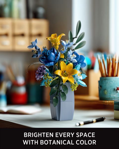 WILDFLOWER BOUQUET WITH VASE NF10337 фото