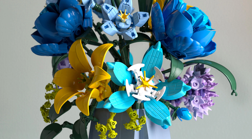 WILDFLOWER BOUQUET WITH VASE NF10337 фото