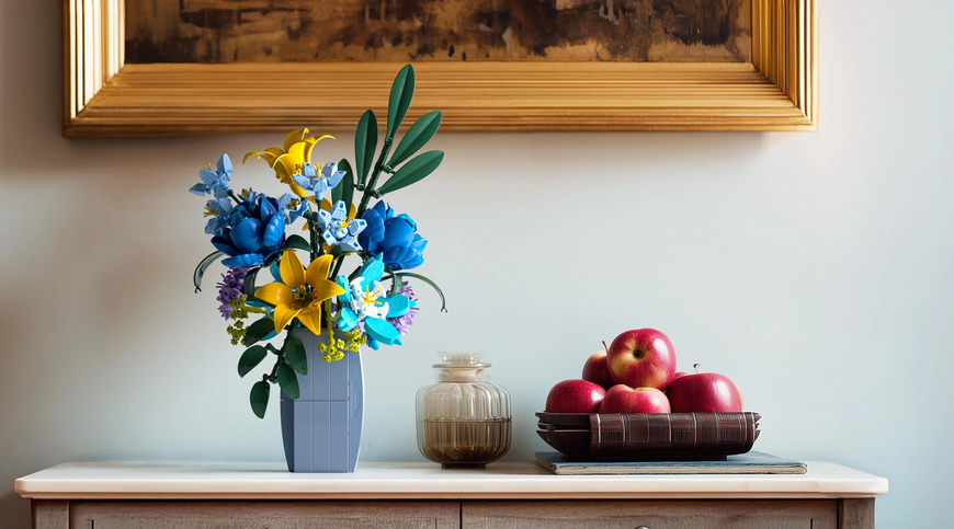 WILDFLOWER BOUQUET WITH VASE NF10337 фото